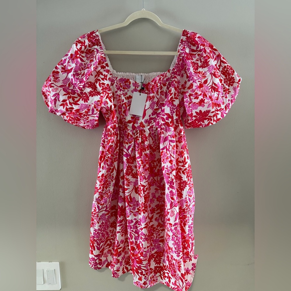 Puff Shoulder Mini Dress - Sugarlips NWT - Picture 4 of 9
